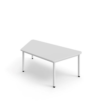 Trapetsbord 12:38 FSC BX HT 140x70 cm vitt stativ