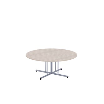 Bord 12:38 FSC BX akustiklaminat ø 120 cm pelare silverstativ