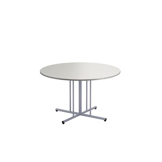 Bord 12:38 FSC BX akustiklaminat ø 120 cm pelare silverstativ