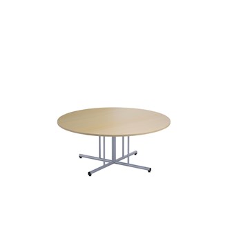 Bord 12:38 FSC BX akustiklaminat ø 120 cm pelare silverstativ