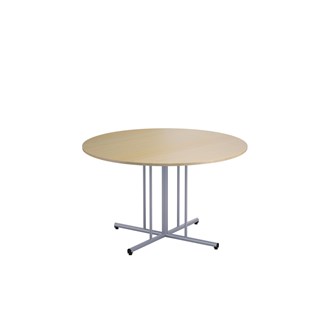 Bord 12:38 FSC BX akustiklaminat ø 120 cm pelare silverstativ