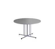 Bord 12:38 FSC BX akustiklaminat ø 120 cm pelare silverstativ