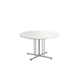 Bord 12:38 FSC BX akustiklaminat ø 120 cm pelare silverstativ