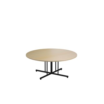 Bord 12:38 FSC BX akustiklaminat ø 120 cm pelare svart stativ