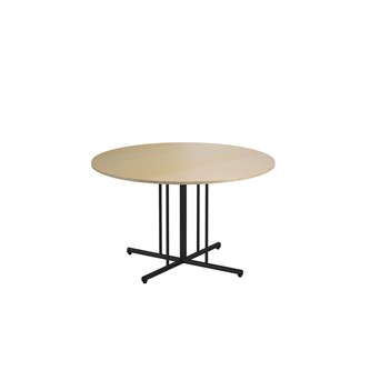 Bord 12:38 FSC BX akustiklaminat ø 120 cm pelare svart stativ