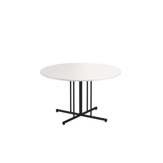 Bord 12:38 FSC BX akustiklaminat ø 120 cm pelare svart stativ