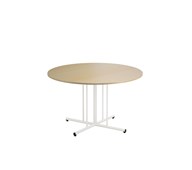 Bord 12:38 FSC BX HT ø 120 cm pelare vitt stativ