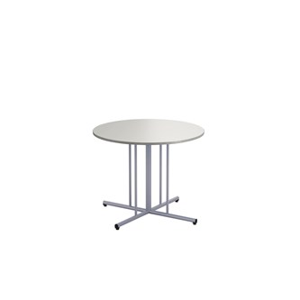 Bord 12:38 FSC BX akustiklaminat ø 90 cm pelare silverstativ