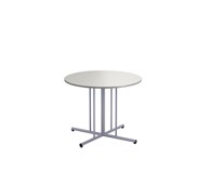 Bord 12:38 FSC BX akustiklaminat ø 90 cm pelare silverstativ