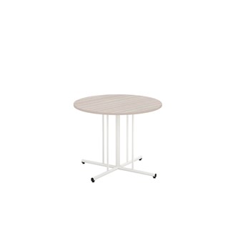 Bord 12:38 FSC BX HT ø 90 cm pelare vitt stativ