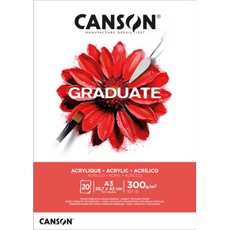 Block för akrylmålning Graduate 300 g A3