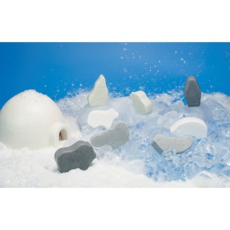 Lekfigurer Polardjur av sten