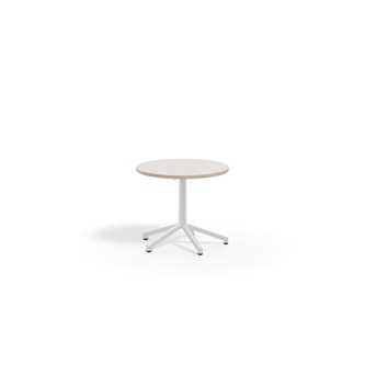 Bord Pilare akustiklaminat ø 70 cm vitt stativ