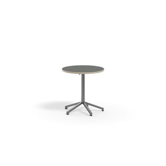 Bord Pilare akustik linoleum ø 70 cm silverstativ