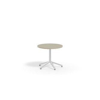 Bord Pilare akustik linoleum ø 70 cm vitt stativ
