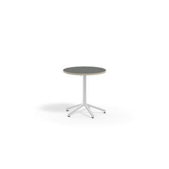 Bord Pilare akustik linoleum ø 70 cm vitt stativ