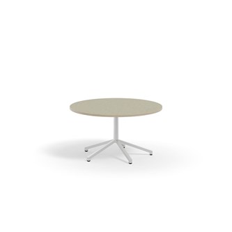 Bord Pilare akustik linoleum ø 110 cm vitt stativ