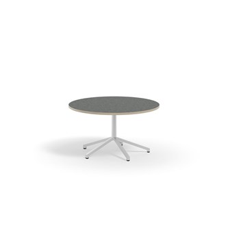 Bord Pilare akustik linoleum ø 110 cm vitt stativ