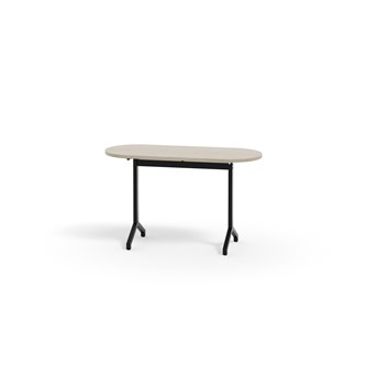 Bord Pilare akustiklaminat oval 120x50 cm svart stativ