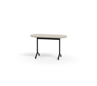 Bord Pilare akustiklaminat oval 120x50 cm svart stativ