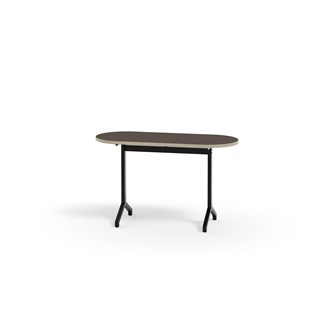Bord Pilare akustiklaminat oval 120x50 cm svart stativ