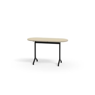 Bord Pilare akustiklaminat oval 120x50 cm svart stativ
