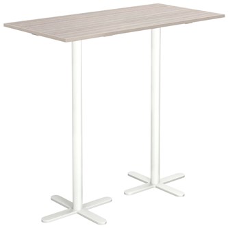 Pelarbord Cross X 120x60 cm HT vitt stativ