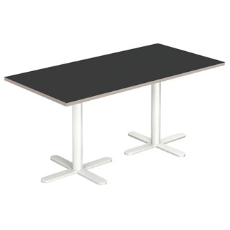 Pelarbord Cross X 120x60 cm HT vitt stativ