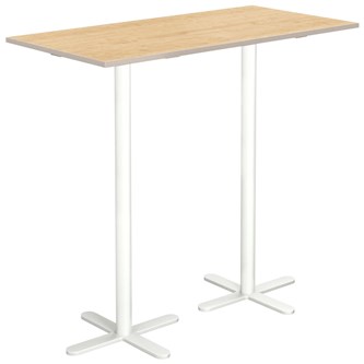 Pelarbord Cross X 120x60 cm HT vitt stativ