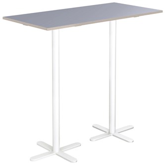 Pelarbord Cross X 120x60 cm HT vitt stativ