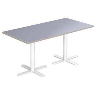 Pelarbord Cross X 120x60 cm HT vitt stativ
