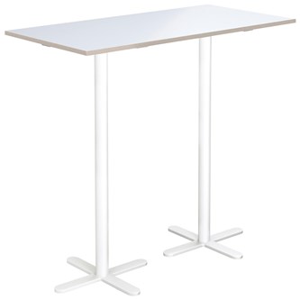 Pelarbord Cross X 120x60 cm HT vitt stativ