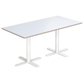 Pelarbord Cross X 120x60 cm HT vitt stativ
