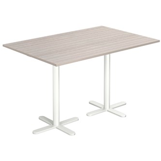 Pelarbord Cross X 120x80 cm HT vitt stativ