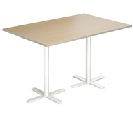 Pelarbord Cross X 120x80 cm HT vitt stativ