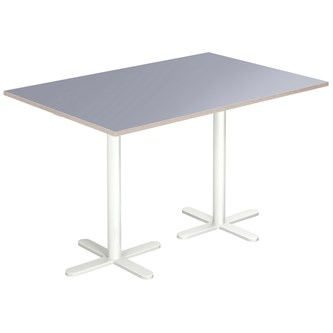Pelarbord Cross X 120x80 cm HT vitt stativ