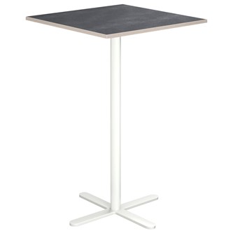 Pelarbord Cross X 70x70 cm akustik linoleum vitt stativ