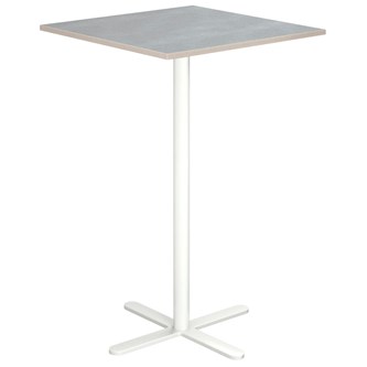 Pelarbord Cross X 70x70 cm akustik linoleum vitt stativ