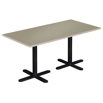 Pelarbord Cross X 120x60 cm akustik linoleum svart stativ