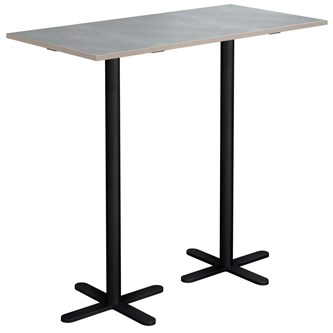 Pelarbord Cross X 120x60 cm akustik linoleum svart stativ