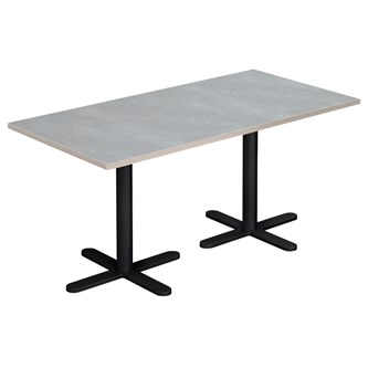 Pelarbord Cross X 120x60 cm akustik linoleum svart stativ