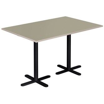 Pelarbord Cross X 120x80 cm akustik linoleum svart stativ