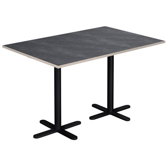 Pelarbord Cross X 120x80 cm akustik linoleum svart stativ
