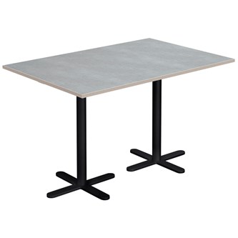 Pelarbord Cross X 120x80 cm akustik linoleum svart stativ