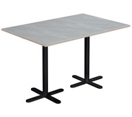 Pelarbord Cross X 120x80 cm akustik linoleum svart stativ