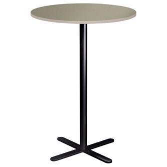 Pelarbord Cross X ø 70 cm akustik linoleum svart stativ