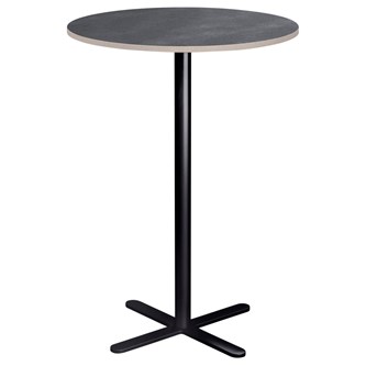 Pelarbord Cross X ø 70 cm akustik linoleum svart stativ