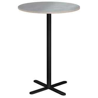 Pelarbord Cross X ø 70 cm akustik linoleum svart stativ