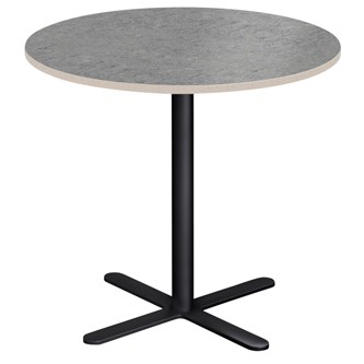 Pelarbord Cross X ø 70 cm akustik linoleum svart stativ
