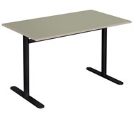 Pelarbord Cross T 120x60 cm akustik linoleum svart stativ